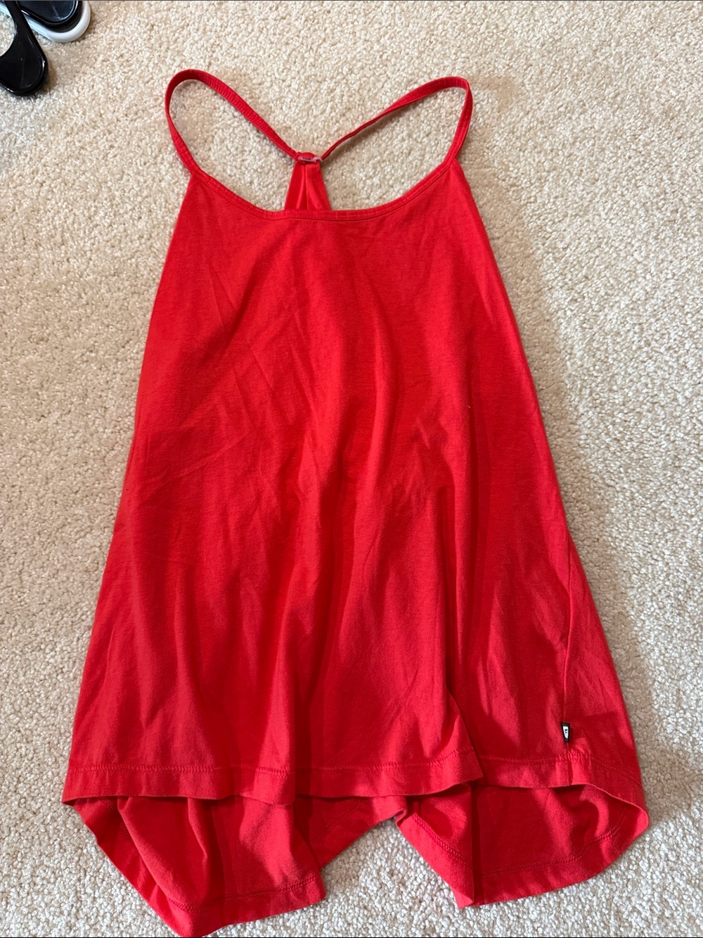 Fabletics Red Racerback Flowy Tank